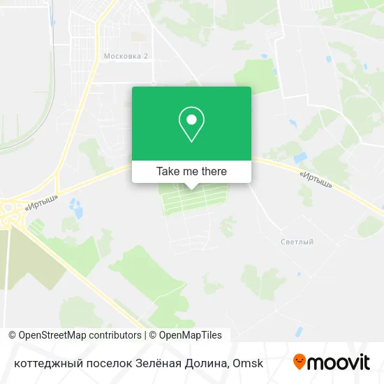 коттеджный поселок Зелёная Долина map