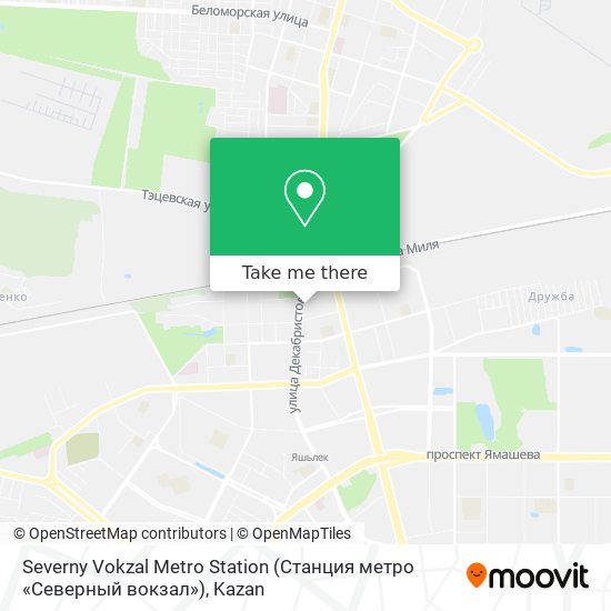 Severny Vokzal Metro Station (Станция метро «Северный вокзал») map