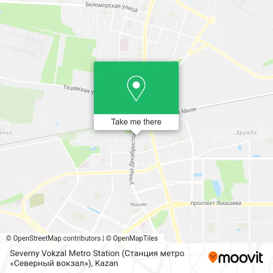 Severny Vokzal Metro Station (Станция метро «Северный вокзал») map