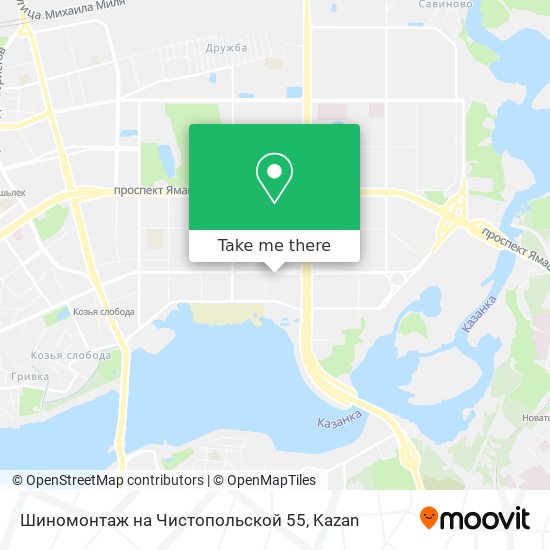 Шиномонтаж на Чистопольской 55 map
