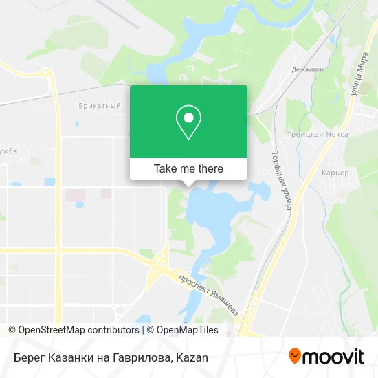 Берег Казанки на Гаврилова map