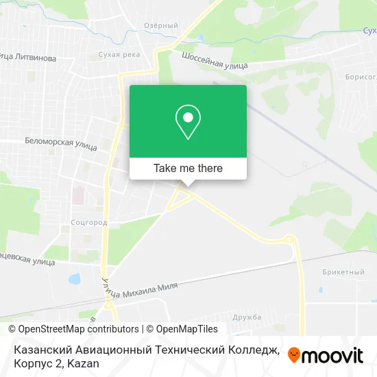 Казанский Авиационный Технический Колледж, Корпус 2 map