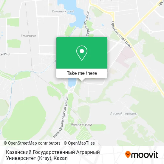 Казанский Государственный Аграрный Университет (Кгау) map