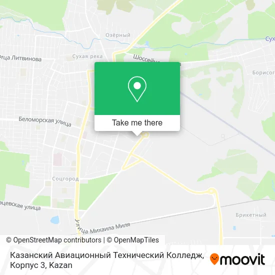 Казанский Авиационный Технический Колледж, Корпус 3 map