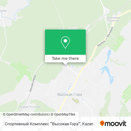 Спортивный Комплекс ""Высокая Гора"" map