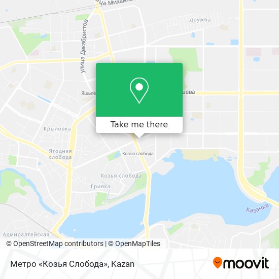Метро «Козья Слобода» map