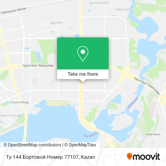 Ту-144 Бортовой Номер 77107 map