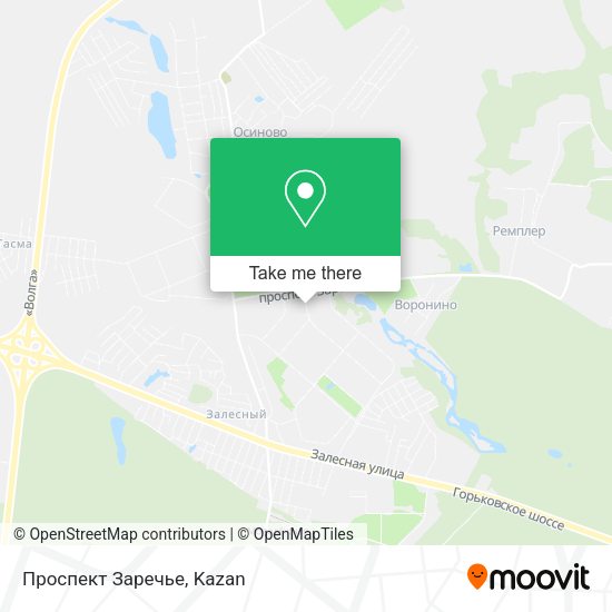 Проспект Заречье map