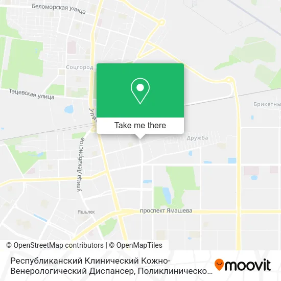 Республиканский Клинический Кожно-Венерологический Диспансер, Поликлиническое Отделение 3 map