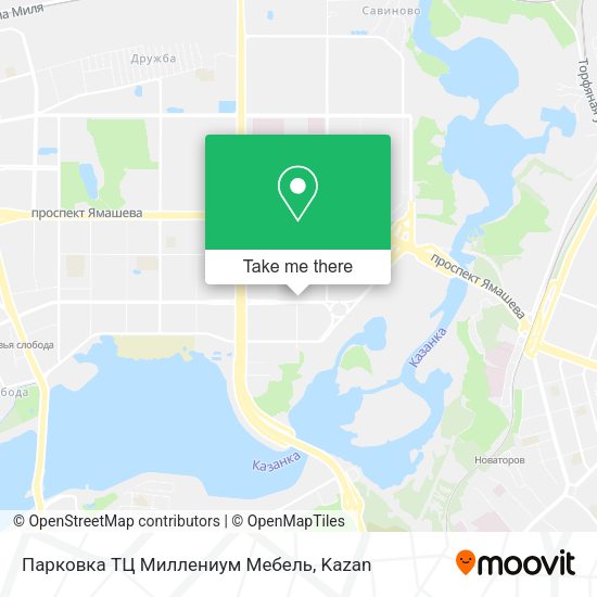 Парковка ТЦ  Миллениум Мебель map