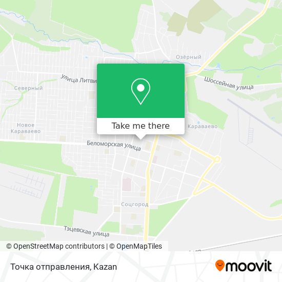 Точка отправления map