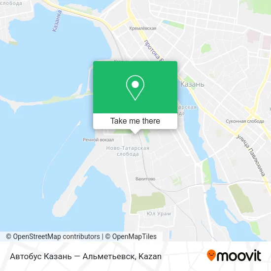 Автобус Казань — Альметьевск map