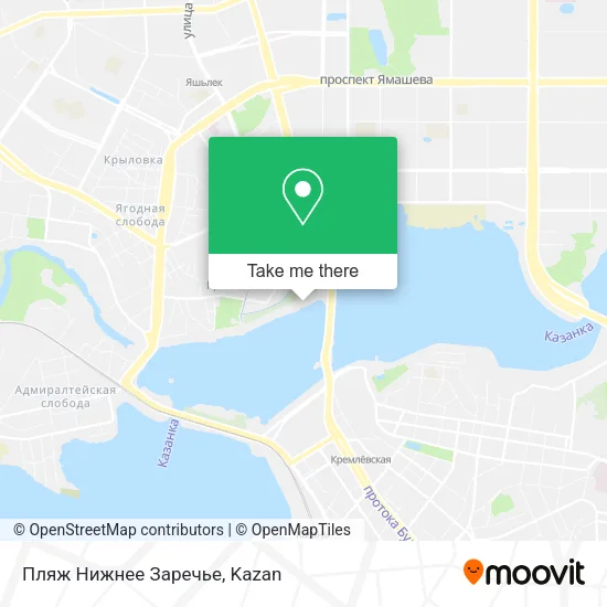 Пляж Нижнее Заречье map