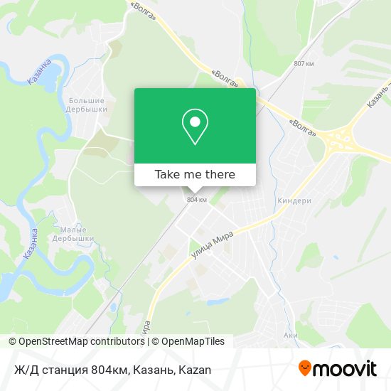 Ж/Д станция 804км, Казань map
