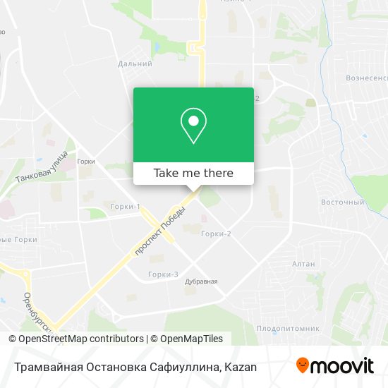 Трамвайная Остановка Сафиуллина map