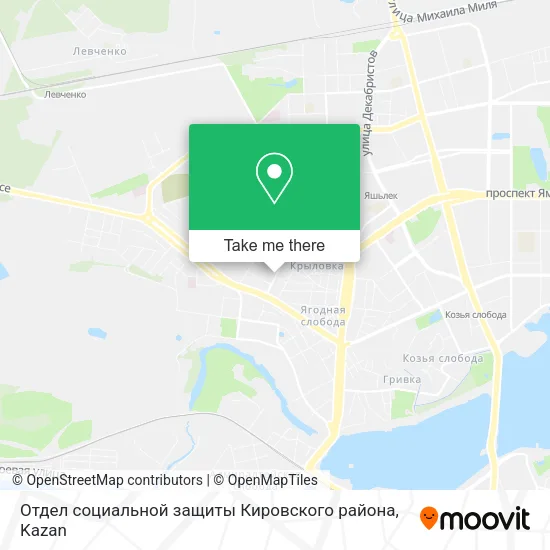 Отдел социальной защиты Кировского района map
