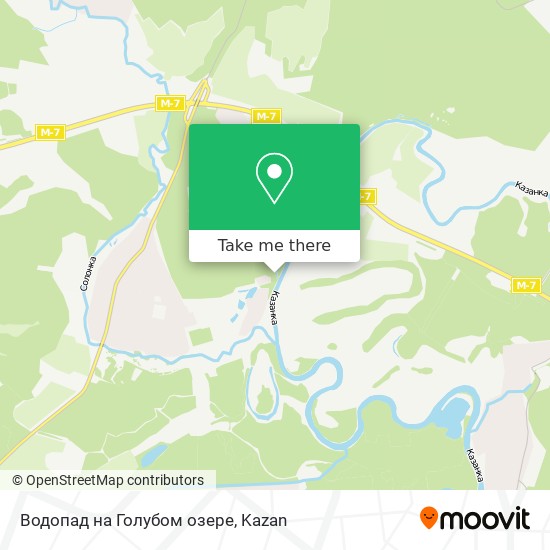 Водопад на Голубом озере map