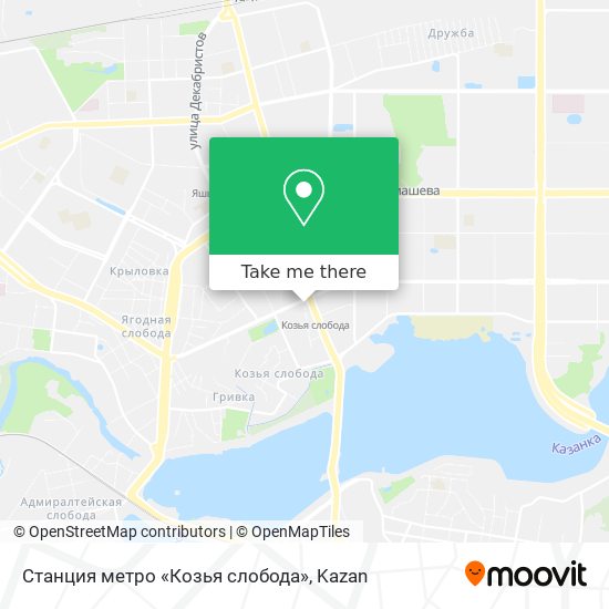 Станция метро «Козья слобода» map