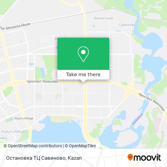 Остановка ТЦ Савиново map