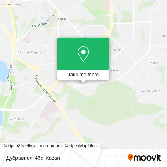 Дубравная, 43а map