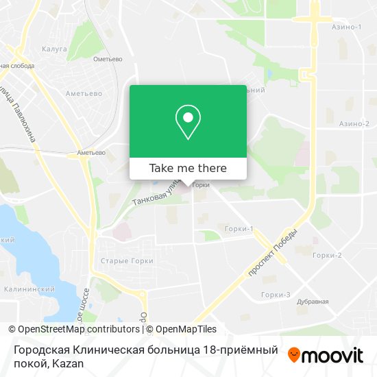 Городская Клиническая больница 18-приёмный покой map
