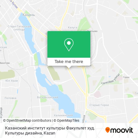 Казанский институт культуры Факультет худ. Культуры дизайна map