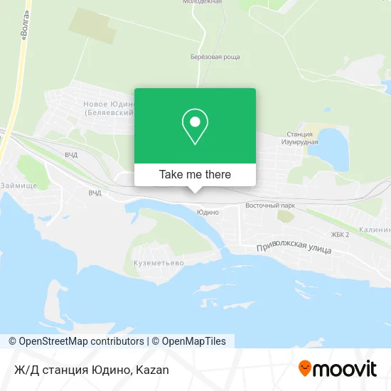 Ж/Д станция Юдино map