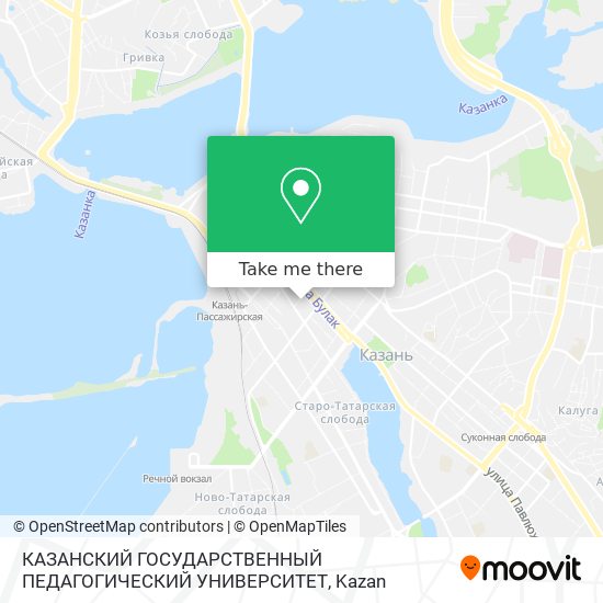 КАЗАНСКИЙ ГОСУДАРСТВЕННЫЙ ПЕДАГОГИЧЕСКИЙ УНИВЕРСИТЕТ map