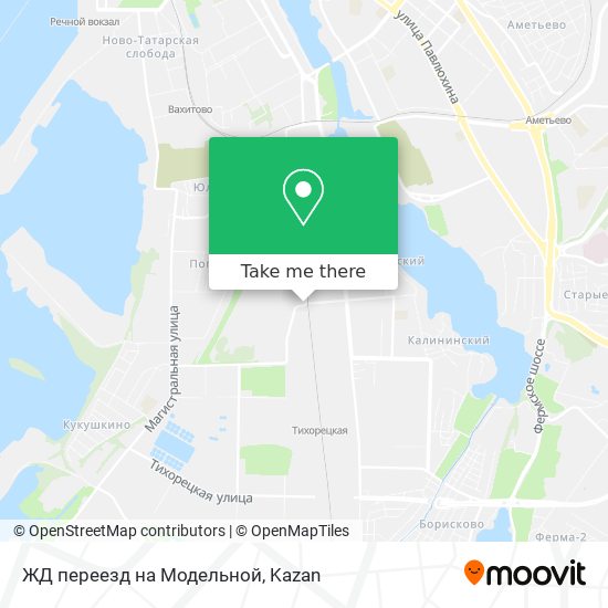 ЖД переезд на Модельной map