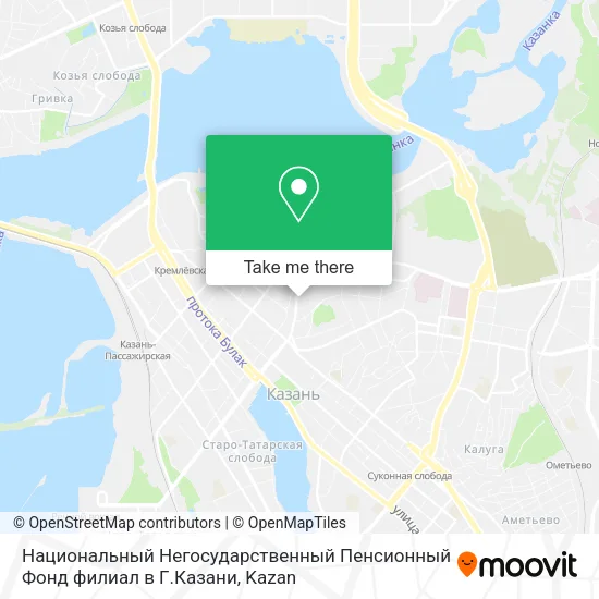 Национальный Негосударственный Пенсионный Фонд филиал в Г.Казани map