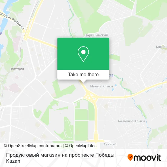 Продуктовый магазин на проспекте Победы map