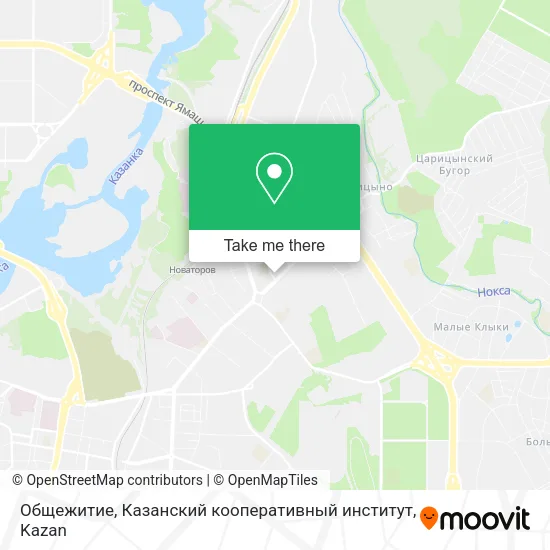 Общежитие, Казанский кооперативный институт map