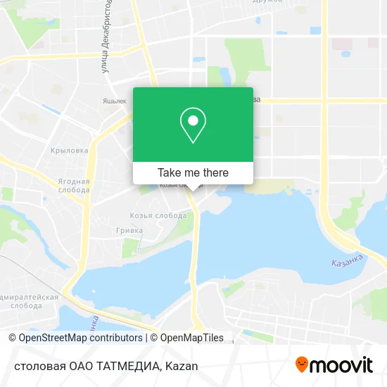 столовая ОАО  ТАТМЕДИА map