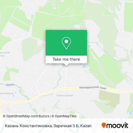 Казань Константиновка, Заречная 3 Б map