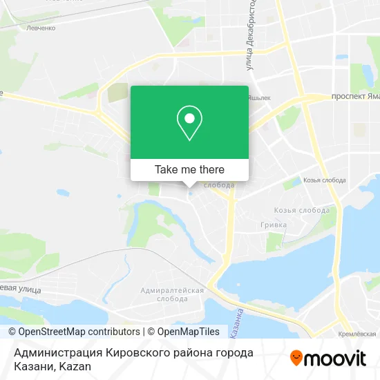 Администрация Кировского района города Казани map