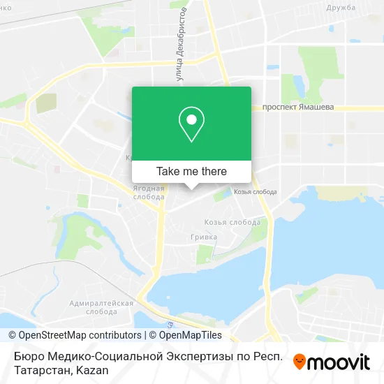 Бюро Медико-Социальной Экспертизы по Респ. Татарстан map
