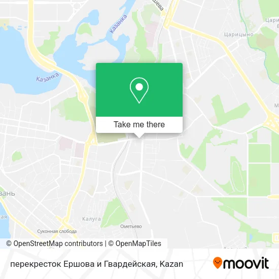перекресток Ершова и Гвардейская map