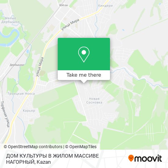ДОМ КУЛЬТУРЫ В ЖИЛОМ МАССИВЕ НАГОРНЫЙ map