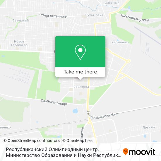Республиканский Олимпиадный центр, Министерство Образования и Науки Республики Татарстан map