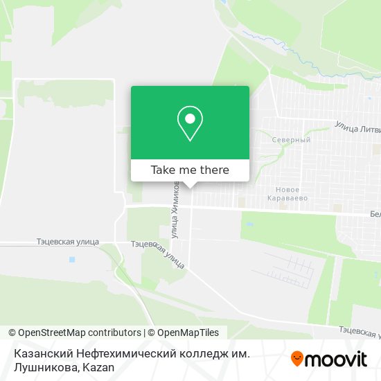 Казанский Нефтехимический колледж им. Лушникова map