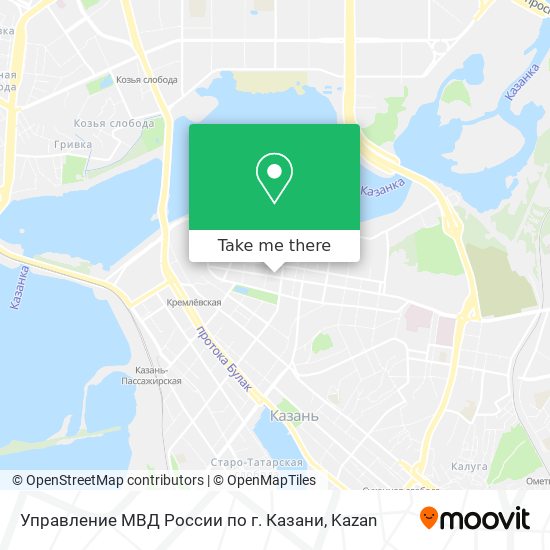Управление МВД России по г. Казани map