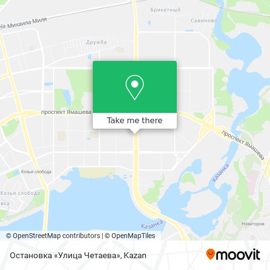 Остановка «Улица Четаева» map