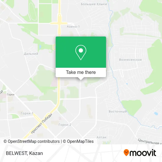 BELWEST map