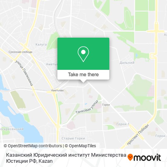 Казанский Юридический институт Министерства Юстиции РФ map