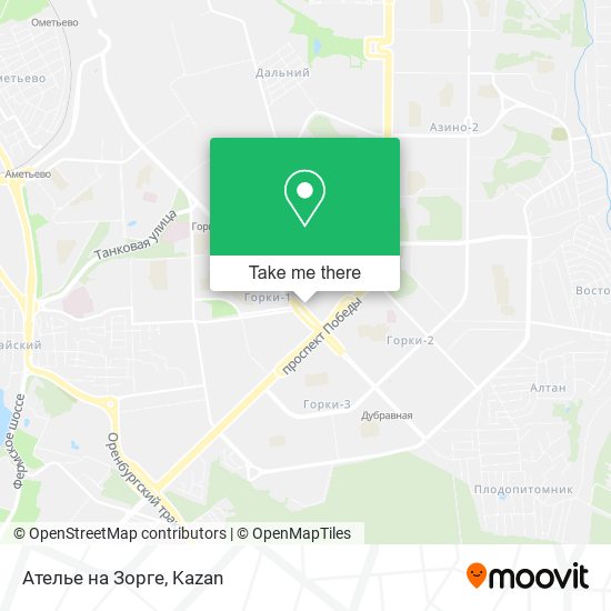 Ателье на Зорге map