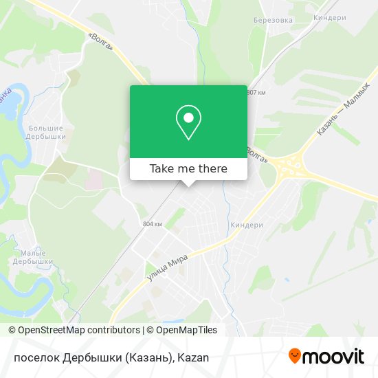 поселок Дербышки (Казань) map