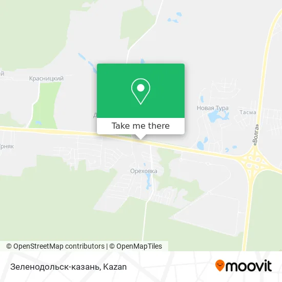 Зеленодольск-казань map