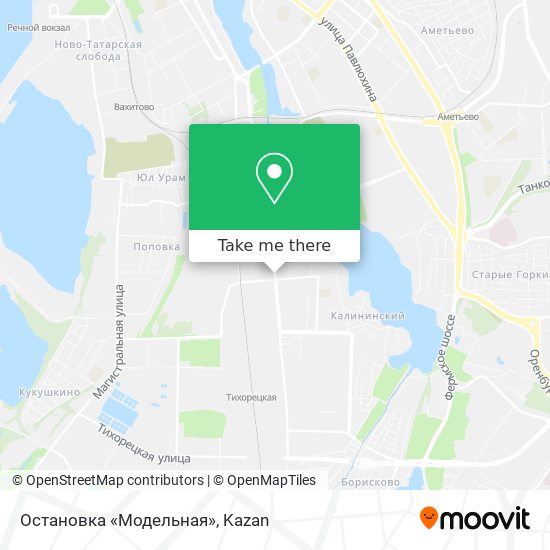 Остановка «Модельная» map