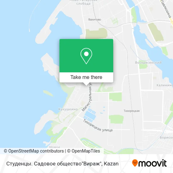 Студенцы.  Садовое общество"Вираж" map