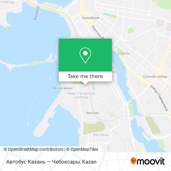 Автобус Казань — Чебоксары map
